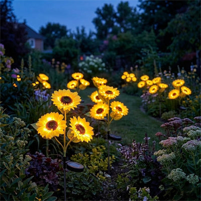 magnifique lampe de jardin solaire en forme de tourneso
