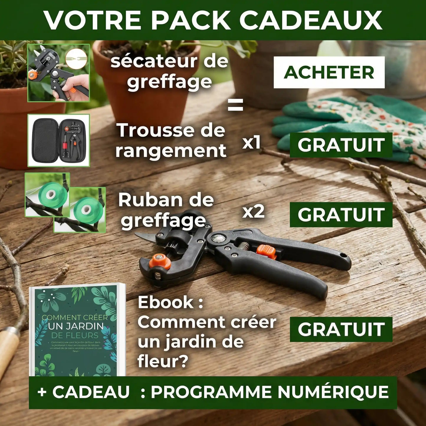 Pack cadeaux avec accessoires offerts