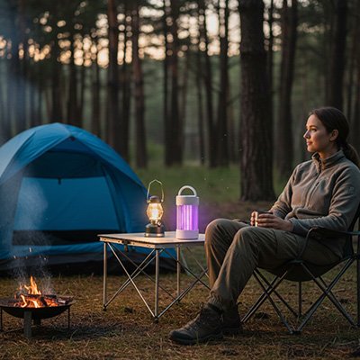 Lampe anti moustique  Batterie intégrée pour une utilisation sans fil