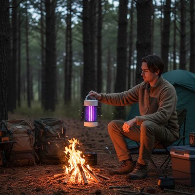 Lampe anti moustique Grille électrique interne qui attire et élimine les moustiques