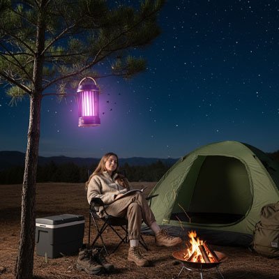 Lampe anti moustique Peut être posée sur table ou suspendue