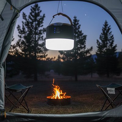 Lampe Camping  plusieurs niveaux d'intensité réglables selon les besoins
