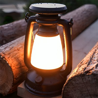 Lampe de camping avec poignée de transport et éclairage LED 