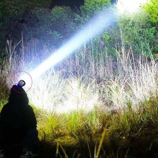 Lampe frontale exploration nocturne, camping et situations d'urgence