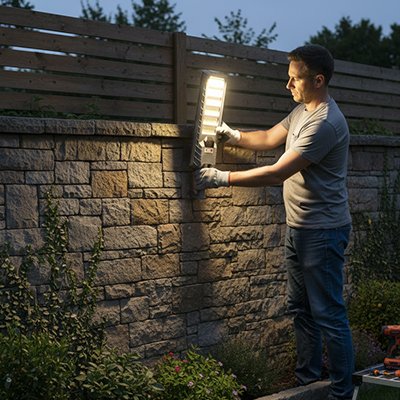 Lampe solaire exterieur Double alimentation: fonctionne sur batterie rechargeable et piles traditionnelles 