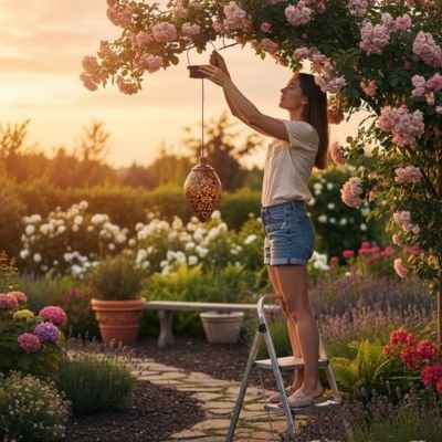 Lanterne solaire pour éclairage de sécurité nocturne