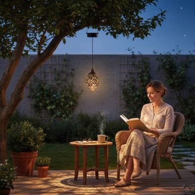 Lanterne solaire pour jardin, façade et terrasse