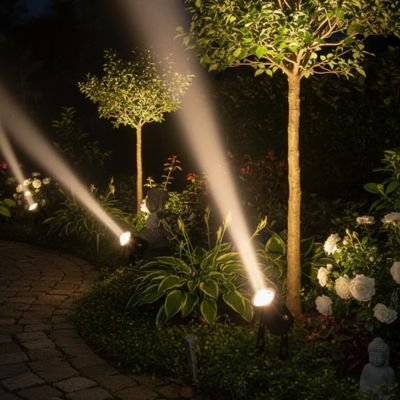 Projecteur led exterieur pour jardin et sécurité extérieure
